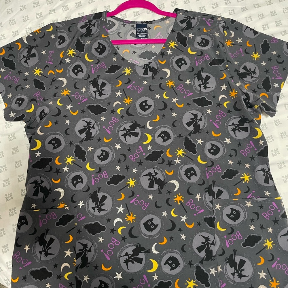 WonderWink Halloween 2XL Scrub Top
